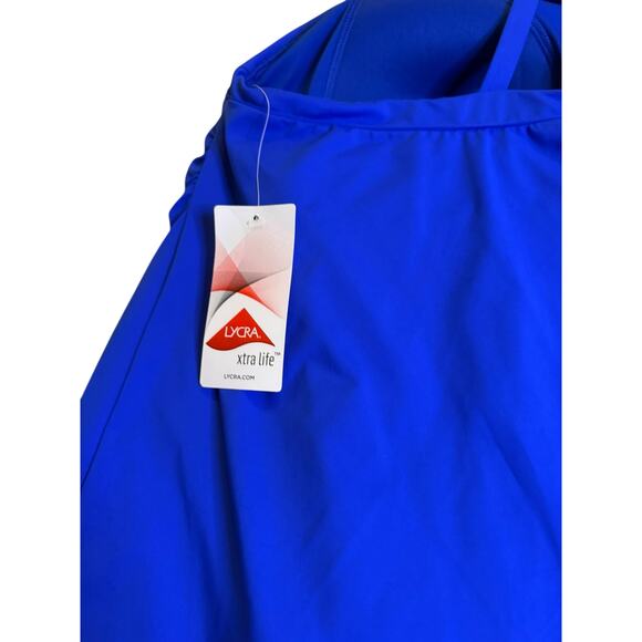 Lands’ End Women’s Blue Swim Dress Size 14 – LYCRA Xtra Life Fabric NWT - Picture 5 of 12